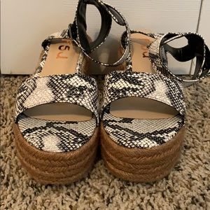 Snake print platforms
